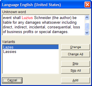 Speller 3.0.5 screenshot